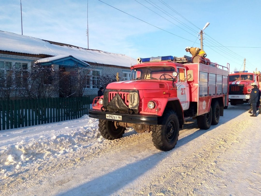 Пожар в Золотухинском районе, с. Донское    Курской области ликвидирован
