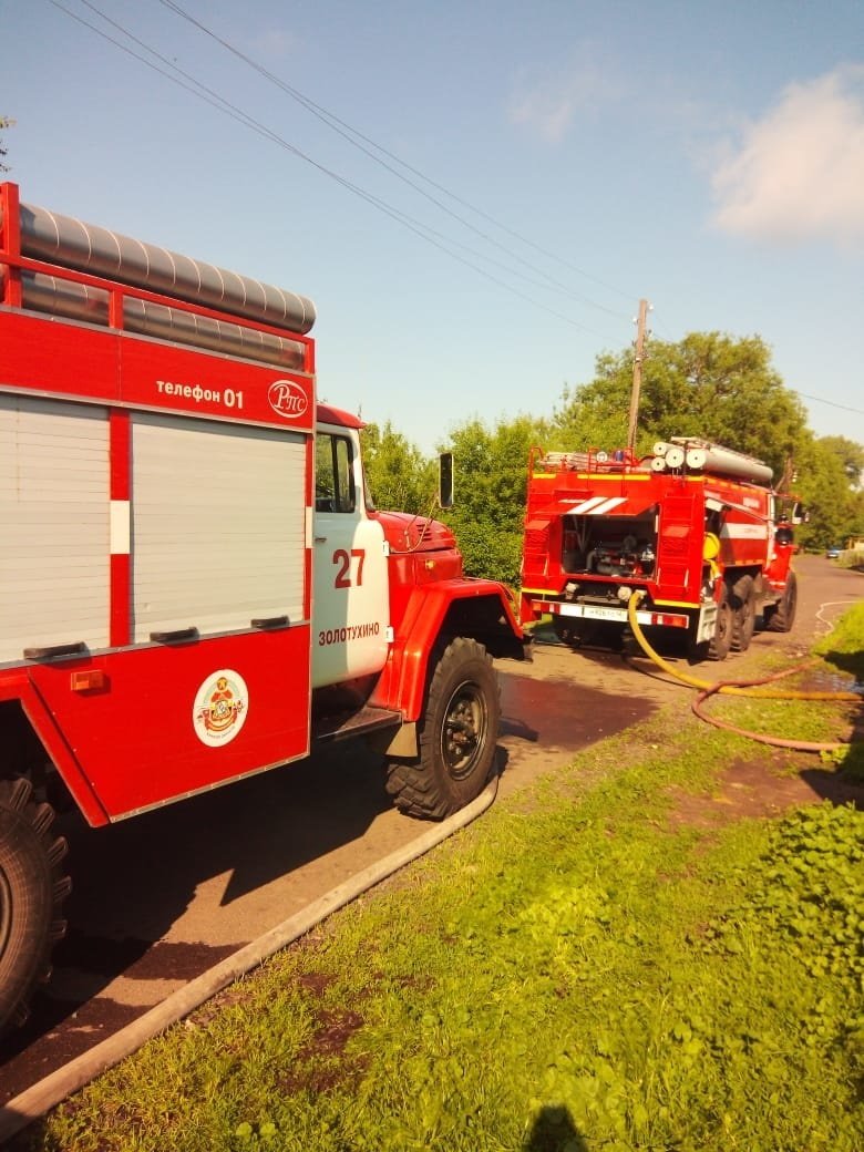 Пожар в д. Будановка Золотухинского района